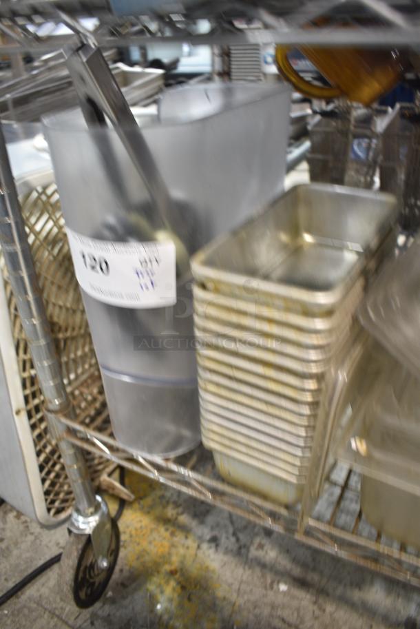 ALL ONE MONEY! Tier Lot of Various Items Including Poly Dro In Bins, Metal Stock Pots and Metal Bins - Image 2 of 4