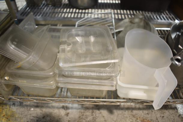 ALL ONE MONEY! Tier Lot of Various Items Including Poly Dro In Bins, Metal Stock Pots and Metal Bins - Image 3 of 4