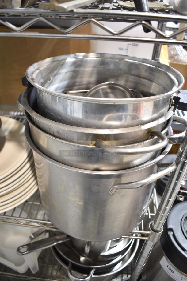 ALL ONE MONEY! Tier Lot of Various Items Including Metal Baking Pans and Stainless Steel Cylindrical Drop In Bins - Image 5 of 6