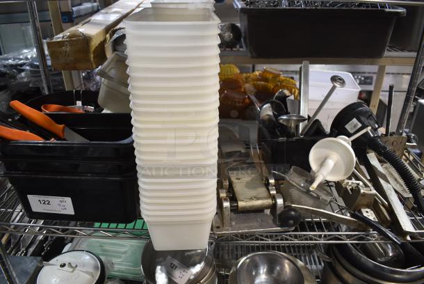 ALL ONE MONEY! Tier Lot of Various Items Including Utensils, Poly Bins and Commercial Can Openers - Image 1 of 7