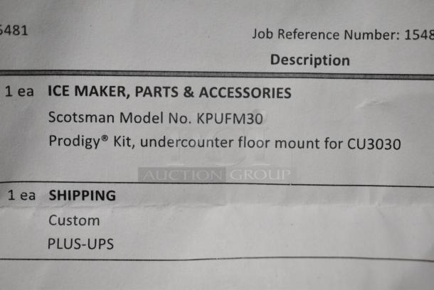BRAND NEW IN BOX! Scotsman KPUFM30 Prodigy Kit Undercounter Floor Mount for CU3030 - Image 4 of 4