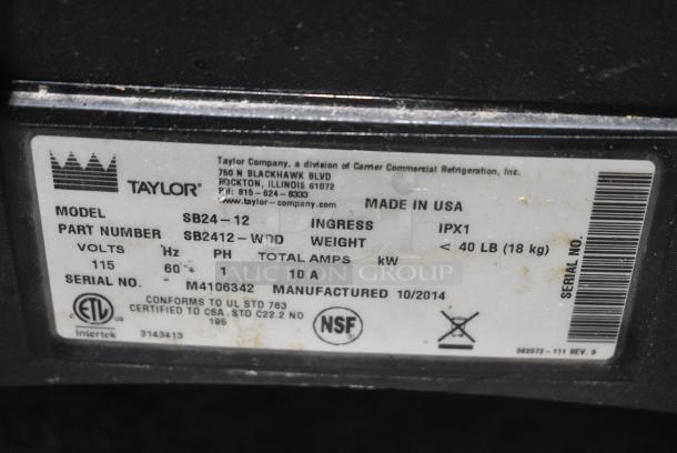 Taylor SB24-12 Stainless Steel Commercial Countertop Drink Blending Machine. 115 Volts, 1 Phase. Tested and Powers On But Parts Do Not Move - Image 5 of 6