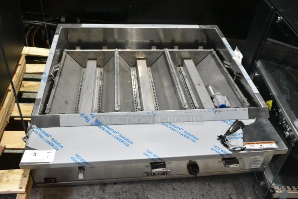 BRAND NEW SCRATCH AND DENT! Vulcan VTEC36-2 Stainless Steel Commercial Countertop Liquid Propane 36" Infrared Charbroiler - 66,000 BTU - Image 6 of 9