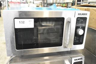 2023 Solwave 180MW1000D Stainless Steel Commercial Countertop Microwave Oven. 120 Volts, 1 Phase.