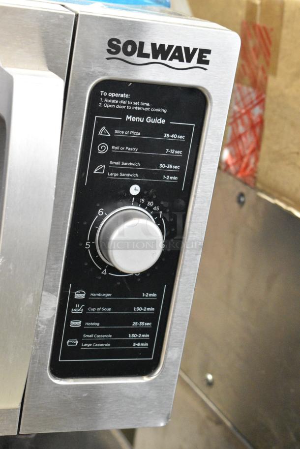2023 Solwave 180MW1000D Stainless Steel Commercial Countertop Microwave Oven. 120 Volts, 1 Phase. - Image 3 of 6