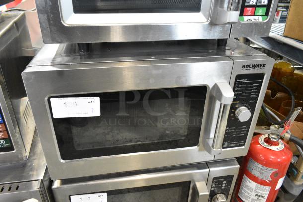 2023 Solwave 180MW112D Stainless Steel Commercial Countertop Microwave Oven. 120 Volts, 1 Phase. - Image 1 of 6
