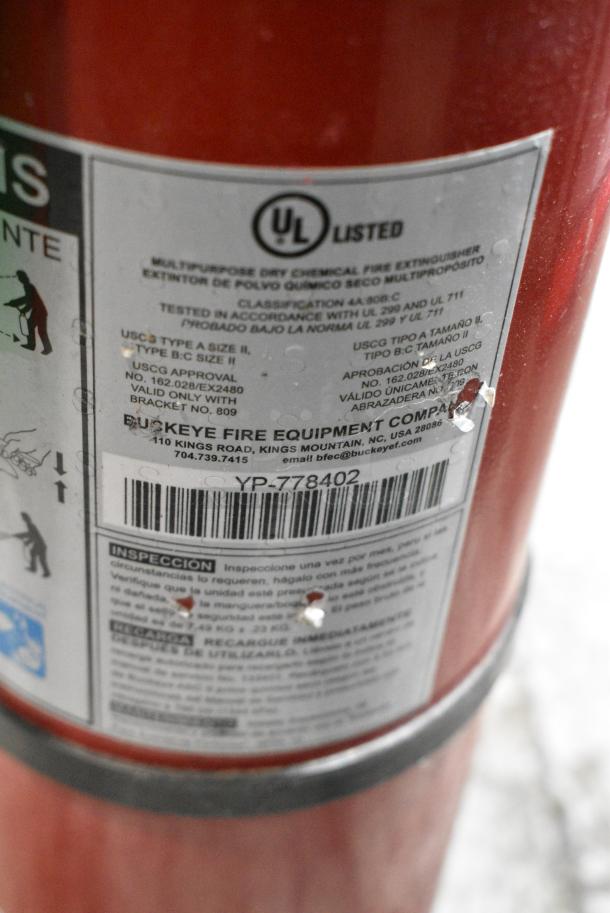 3 Fire Extinguishers. 3 Times Your Bid! BUYER MUST DISMANTLE. PCI CANNOT DISMANTLE FOR SHIPPING. PLEASE CONSIDER FREIGHT CHARGES. - Image 5 of 7