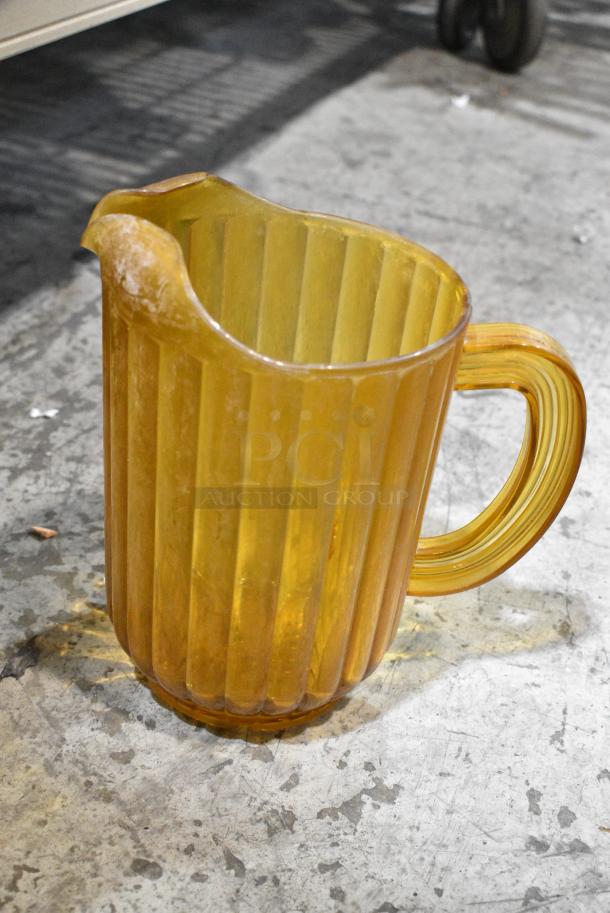ALL ONE MONEY! Lot of 10 Poly Amber Colored Pitchers. - Image 2 of 5