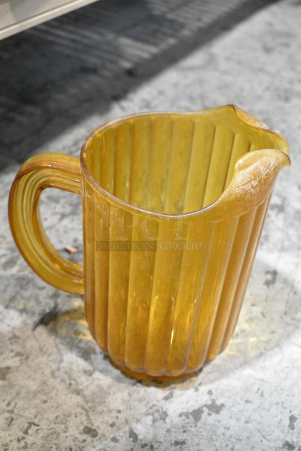 ALL ONE MONEY! Lot of 10 Poly Amber Colored Pitchers. - Image 3 of 5