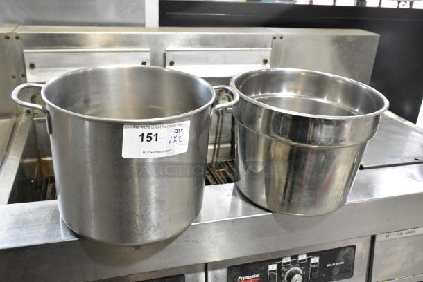 2 Metal Items; Stock Pot and Bin. 2 Times Your Bid! - Image 1 of 6