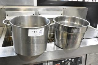 2 Metal Items; Stock Pot and Bin. 2 Times Your Bid!