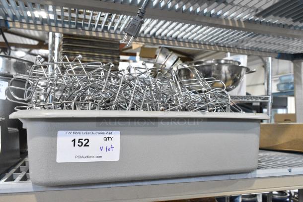 ALL ONE MONEY! Lot of Metal Jelly Holders in Gray Poly Bus Bin - Image 2 of 3