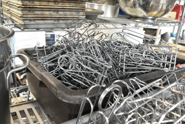 ALL ONE MONEY! Lot of Metal Jelly Holders in Gray Poly Bus Bin - Image 3 of 3