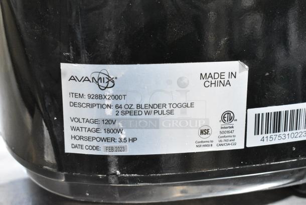 2023 AvaMix 928BX2000T Metal Countertop Blender Base. 120 Volts, 1 Phase. Tested and Working! - Image 6 of 7