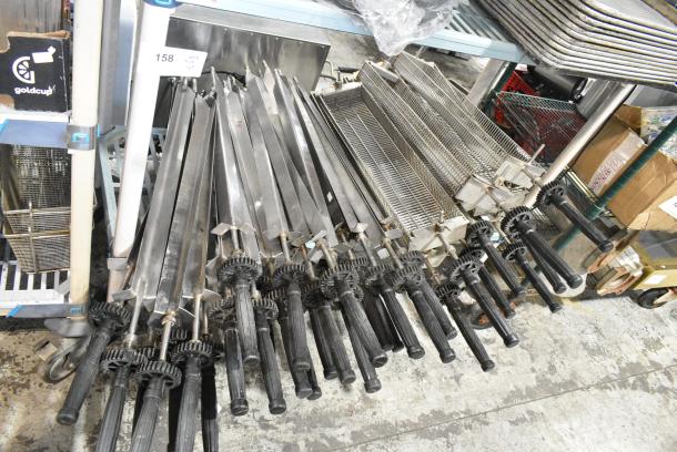 34 Metal Skewer Spits and Basket Spits. 34 Times Your Bid! - Image 1 of 6