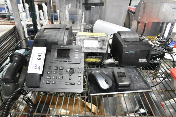 8 Various Items Including Star Receipt Printer, Epson Receipt Printer, Corded Telephone, Mouse, Cell Phone, Bar Code Scanner. 8 Times Your Bid! - Image 1 of 20