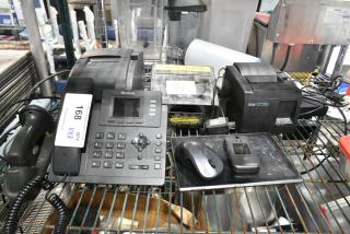 8 Various Items Including Star Receipt Printer, Epson Receipt Printer, Corded Telephone, Mouse, Cell Phone, Bar Code Scanner. 8 Times Your Bid!