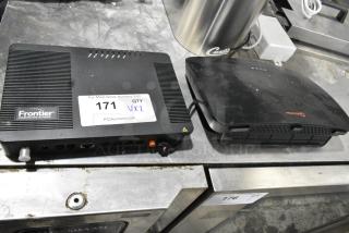 2 Various Items Including Frontier FRX523 Optical Network Terminal and Frontier FWR226e Fiber Wireless Router. 2 Times Your Bid!
