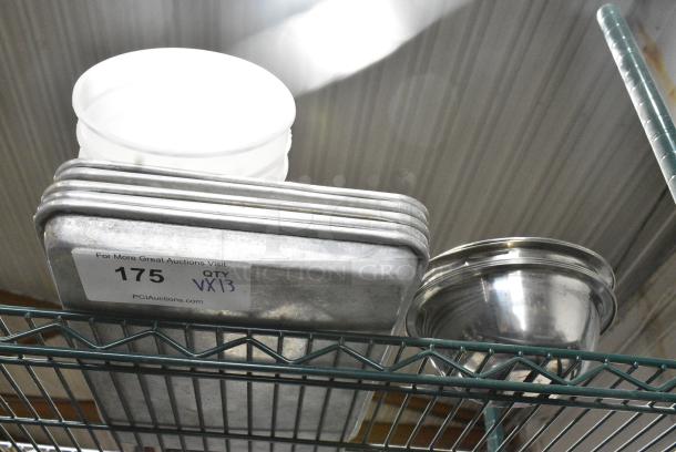 13 Various Items Including Metal Baking Pans, Metal Bowls and Poly Bins. 13 Times Your Bid! - Image 2 of 5
