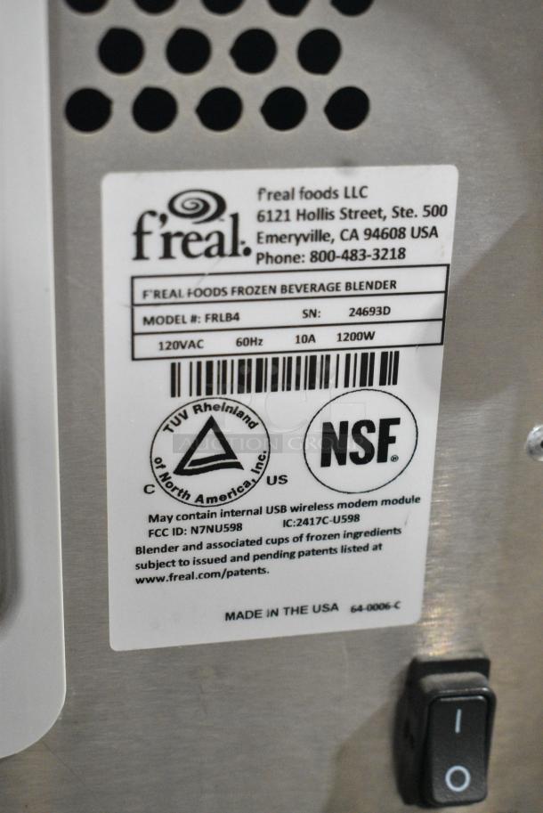F'real FRLB4 Metal Commercial Countertop Milkshake Mixer. 115 Volts, 1 Phase. Tested and Working! - Image 8 of 9