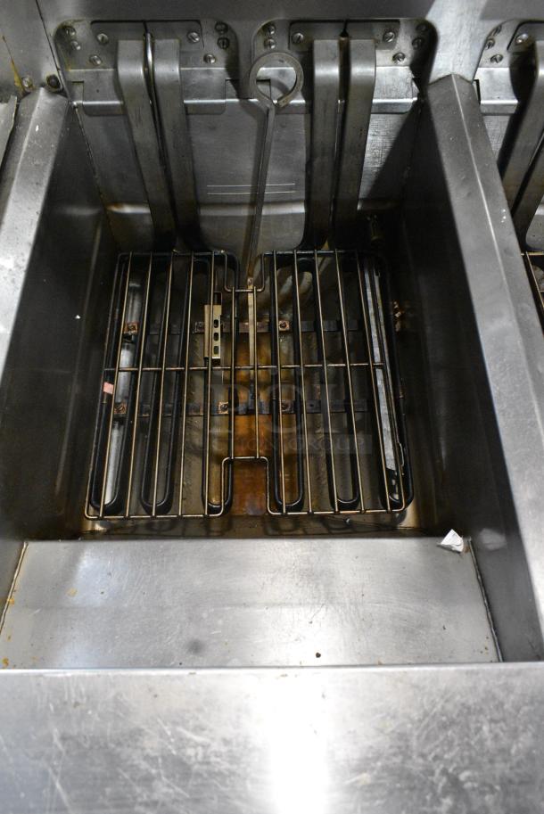 Frymaster FH217SE Stainless Steel Commercial Electric Powered 2 Bay Deep Fat Fryer w/ 2 Dumping Stations on Commercial Casters. 480 Votls, 3 Phase. - Image 6 of 18