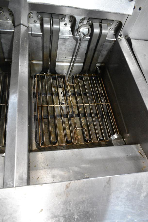 Frymaster FH217SE Stainless Steel Commercial Electric Powered 2 Bay Deep Fat Fryer w/ 2 Dumping Stations on Commercial Casters. 480 Votls, 3 Phase. - Image 7 of 18