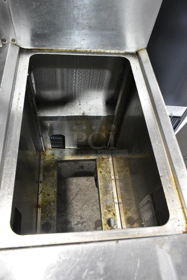 Frymaster FH217SE Stainless Steel Commercial Electric Powered 2 Bay Deep Fat Fryer w/ 2 Dumping Stations on Commercial Casters. 480 Votls, 3 Phase. - Image 8 of 18