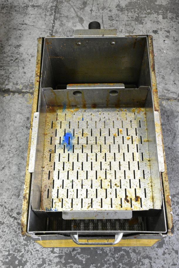Frymaster FH217SE Stainless Steel Commercial Electric Powered 2 Bay Deep Fat Fryer w/ 2 Dumping Stations on Commercial Casters. 480 Votls, 3 Phase. - Image 10 of 18
