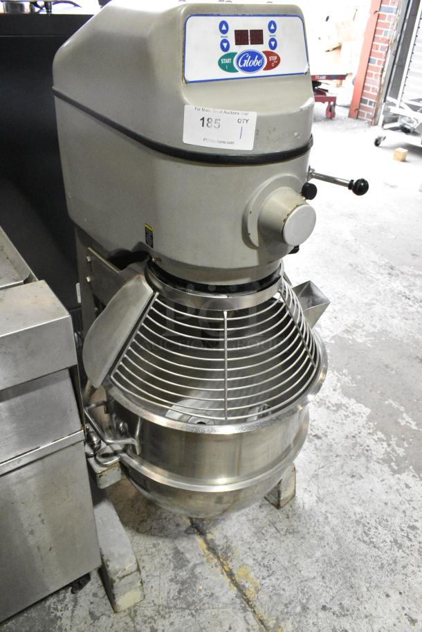Globe SP60 Metal Commercial Floor Style 60 Quart Planetary Dough Mixer w/ Stainless Steel Mixing Bowl, Bowl Guard and Dough Hook Attachment. 220 Volts, 1 Phase. - Image 5 of 9