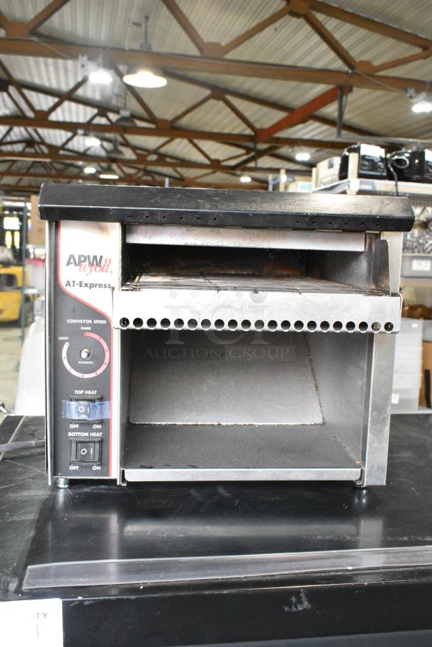 APW Wyott AT EXPRESS Metal Commercial Countertop Electric Powered Conveyor Oven. 120 Volts, 1 Phase. Tested and Working! - Image 1 of 7