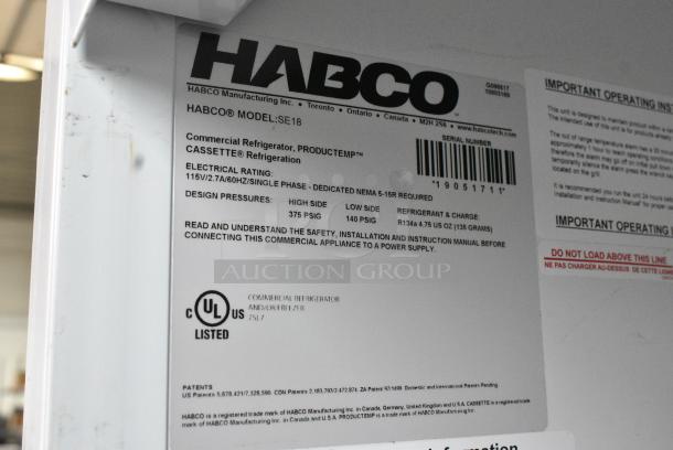 2019 Habco SE18 Metal Commercial Single Door Reach In Cooler Merchandiser w/ Poly Coated Racks. 115 Volts, 1 Phase . Tested and Working! - Image 5 of 5