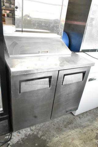 2019 True TSSU-36-08-HC Stainless Steel Commercial Sandwich Salad Prep Table Bain Marie Mega Top on Commercial Casters. 115 Volts, 1 Phase . Tested and Working!