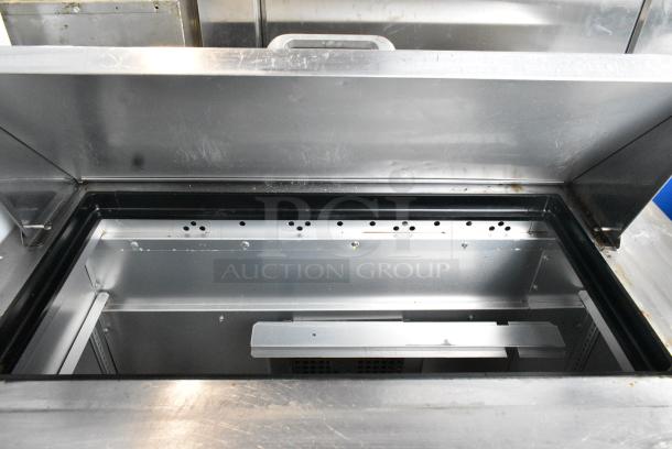 2019 True TSSU-36-08-HC Stainless Steel Commercial Sandwich Salad Prep Table Bain Marie Mega Top on Commercial Casters. 115 Volts, 1 Phase . Tested and Working! - Image 4 of 8
