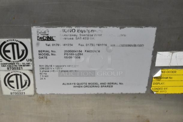 Belshaw Adamatic Mono FG189-UZ84 Stainless Steel Commercial Electric Powered Convection Oven 208/220 Volts, 1 Phase. - Image 7 of 7