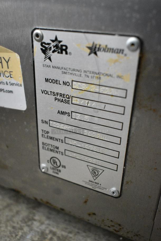 Star Holman Stainless Steel Commercial Countertop Conveyor Oven. 208 Volts, 1 Phase. - Image 8 of 8