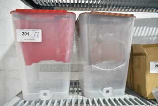 2 BRAND NEW SCRATCH AND DENT! Clear Poly Beverage Holder Dispenser.2 Times Your Bid!