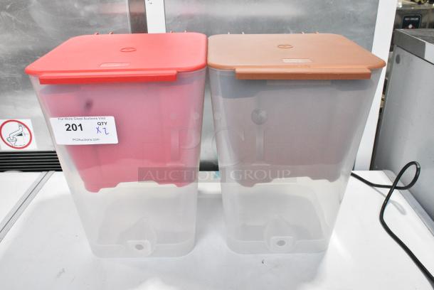2 BRAND NEW SCRATCH AND DENT! Clear Poly Beverage Holder Dispenser.2 Times Your Bid! - Image 2 of 8