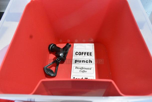 2 BRAND NEW SCRATCH AND DENT! Clear Poly Beverage Holder Dispenser.2 Times Your Bid! - Image 5 of 8