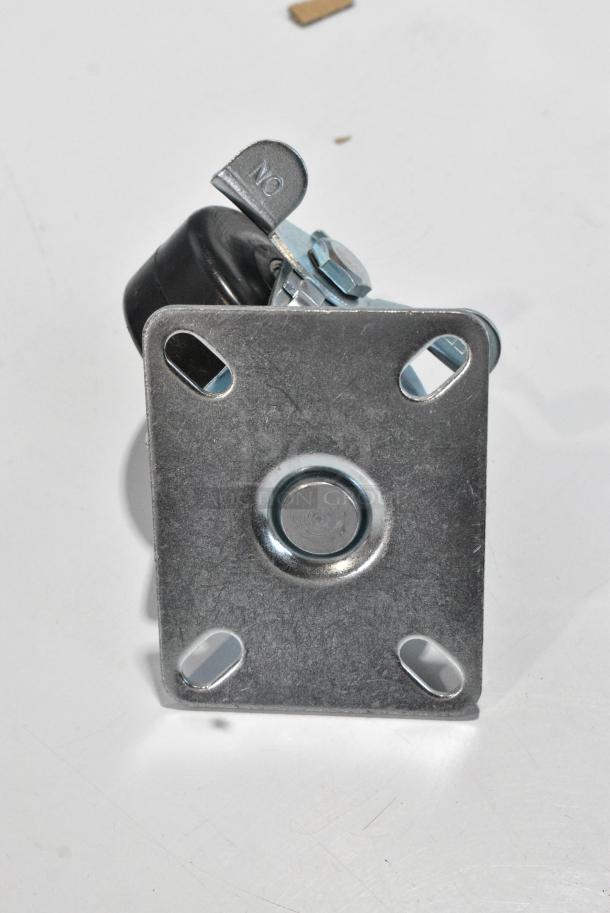 ALL ONE MONEY! Lot of 24 BRAND NEW SCRATCH AND DENT! Avantco 17811532 3" Swivel Plate Caster with Brake for DLC, PT, UC, WT, UBB, and UDD Series - Image 5 of 6