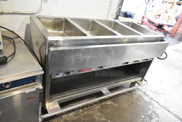 Seco-matic DME4PTS Stainless Steel Commercial Electric Powered 4 Bay Steam Table on Commercial Casters. 208 Volts, 1 Phase. - Image 1 of 11