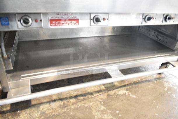 Seco-matic DME4PTS Stainless Steel Commercial Electric Powered 4 Bay Steam Table on Commercial Casters. 208 Volts, 1 Phase. - Image 6 of 11