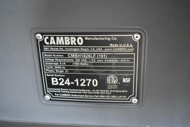 BRAND NEW SCRATCH AND DENT! Cambro CMBH1826LF191 Camtherm® Granite Gray Low Profile Electric Hot Food Holding Cabinet in Fahrenheit on Commercial Casters. 120 Volts, 1 Phase. - Image 6 of 6