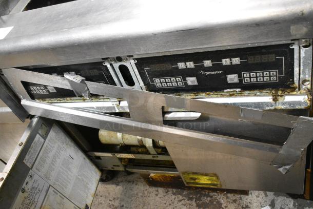 Frymaster FPPH255SD Stainless Steel Commercial Natural Gas Powered 2 Bay Deep Fat Fryer on Commercial Casters. 105,000 BTU. - Image 10 of 12
