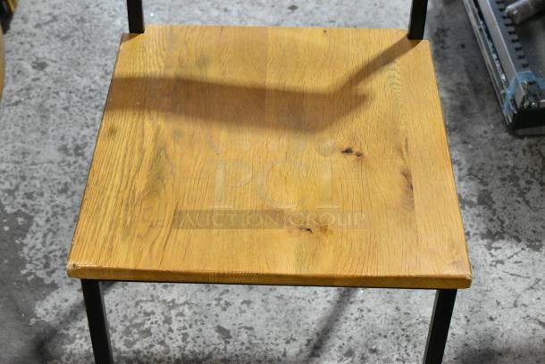 33 Wooden Bar Height Chair on Black Metal Frame. 33 Times Your Bid! - Image 4 of 5