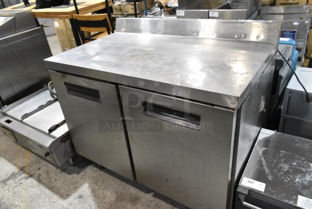 Hoshizaki CRMR48-W Stainless Steel Commercial 2 Door Work Top Cooler on Commercial Casters. 115 Volts, 1 Phase. Tested and Powers On But Does Not Get Cold - Image 1 of 8