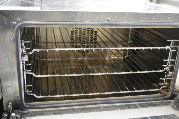 2022 Cadco XAF013-US Lisa Stainless Steel Commercial Countertop Electric Powered Convection Oven w/ View Through Door and Metal Oven Rack. 120 Volts, 1 Phase. Tested and Working! - Image 4 of 6