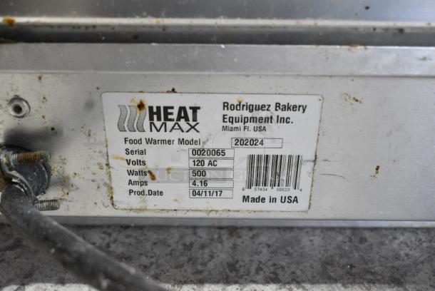 2017 Heat Max 202024 Metal Commercial Countertop Heated Display Case Merchandiser. 120 Volts, 1 Phase. Tested and Working! - Image 6 of 6
