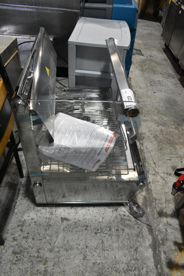BRAND NEW SCRATCH AND DENT! ServIt 423HDM26SA HDM-26 26" Self / Full Service 3 Shelf Countertop Heated Display Case with Sliding Doors. 120 Volts, 1 Phase. Tested and Working! - Image 3 of 6