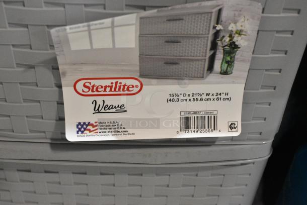 BRAND NEW SCRATCH AND DENT! Sterilite Wave Gray 3 Drawer Unit. - Image 3 of 3