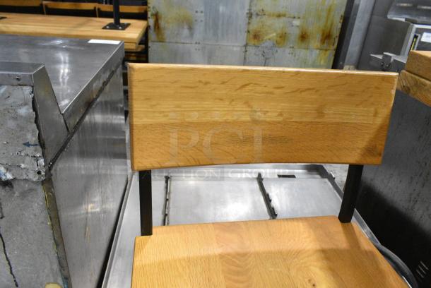 2 Wooden Bar Height Chair on Metal Frame. 2 Times Your Bid! - Image 3 of 4